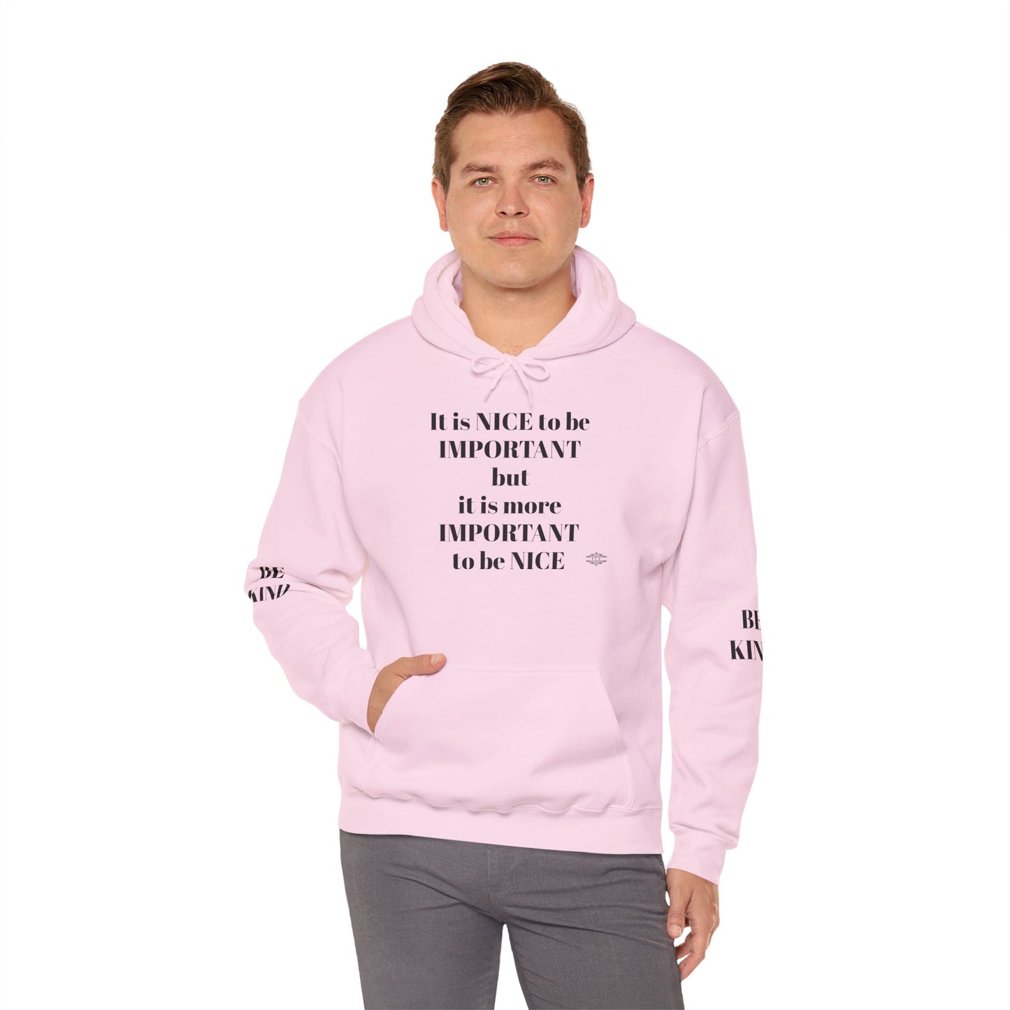 BE NICE HOODED SWEATSHIRT