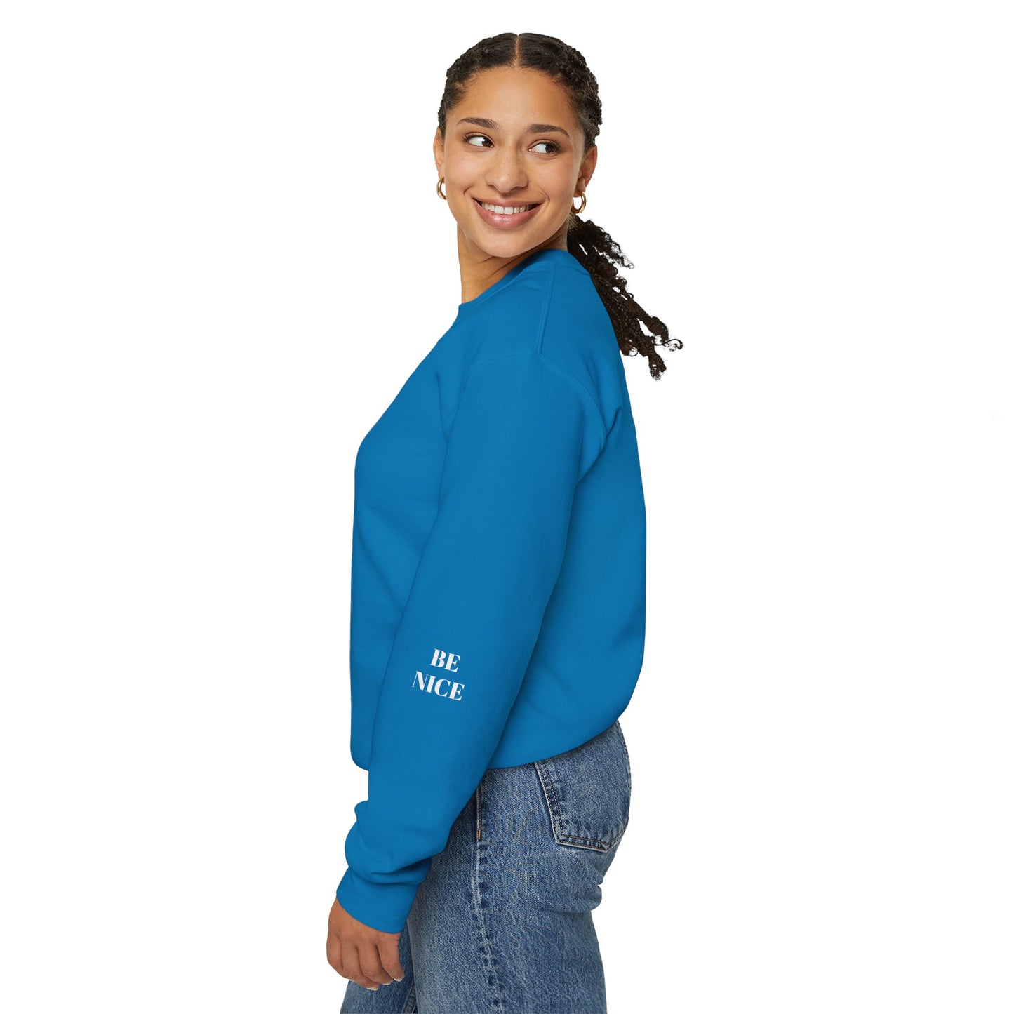 BE NICE CREWNECK SWEATSHIRT DARK COLORS
