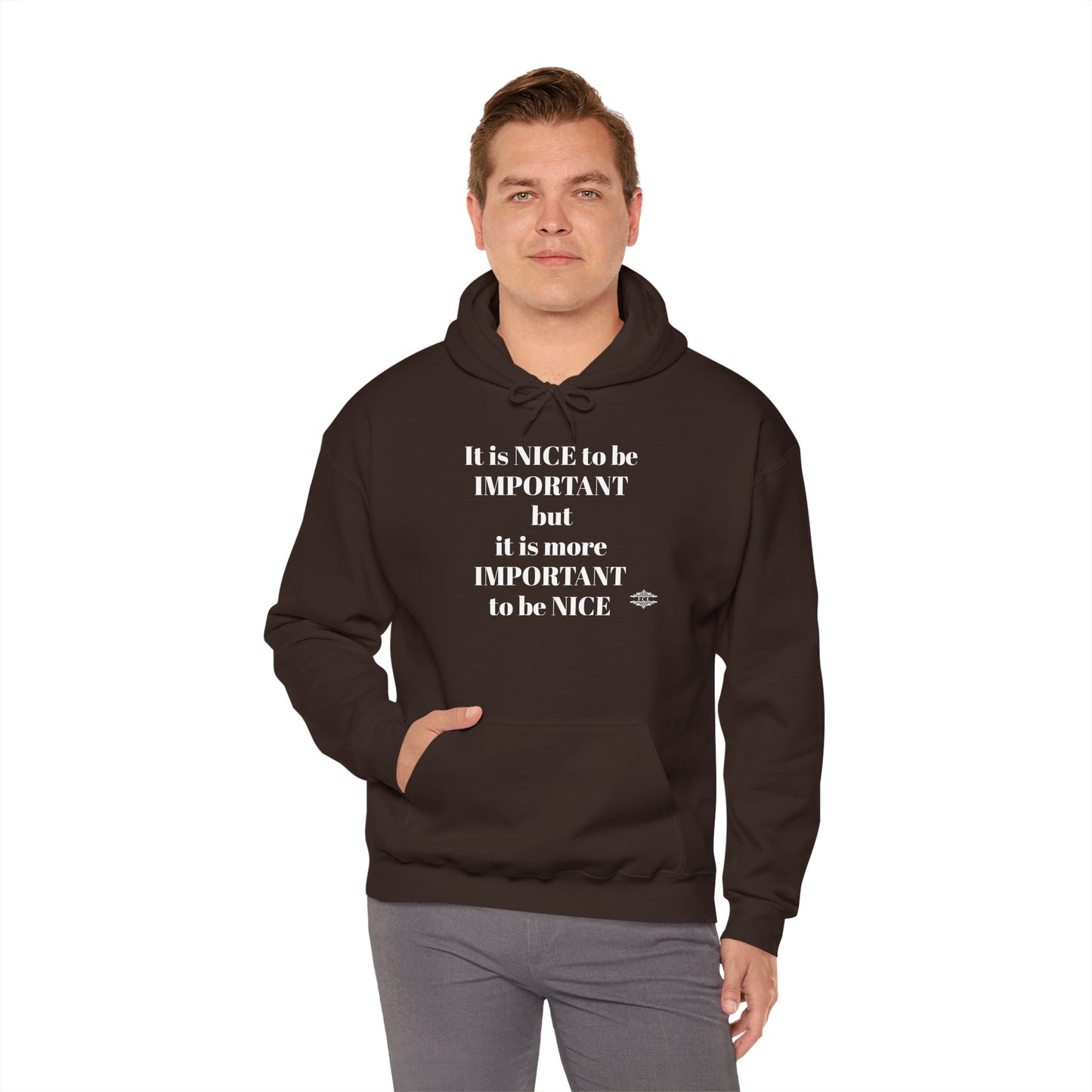 BE NICE HOODED SWEATSHIRT