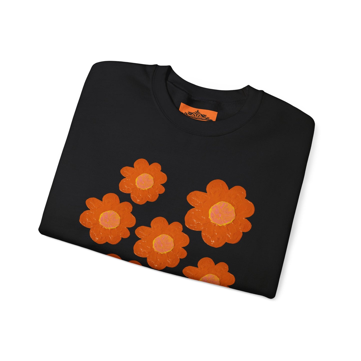 ORANGE FLOWERS SWEATSHIRT