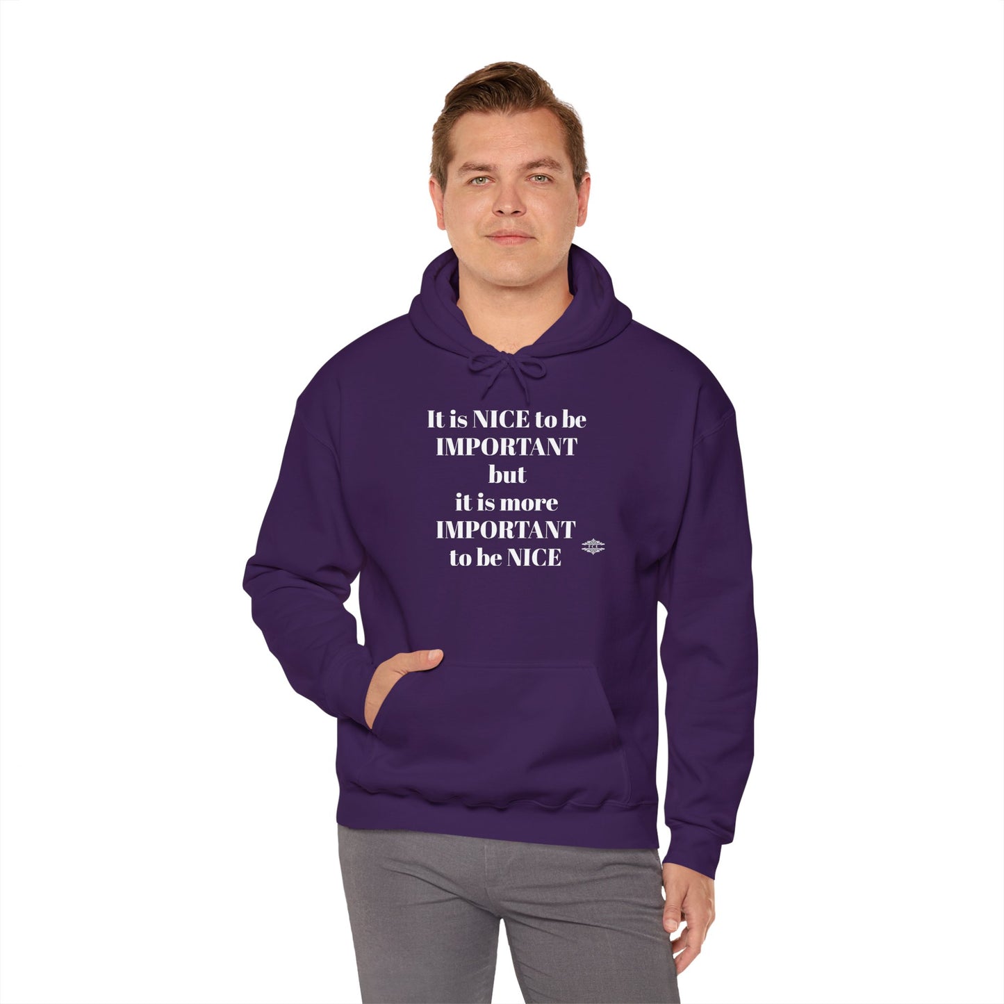BE NICE HOODED SWEATSHIRT