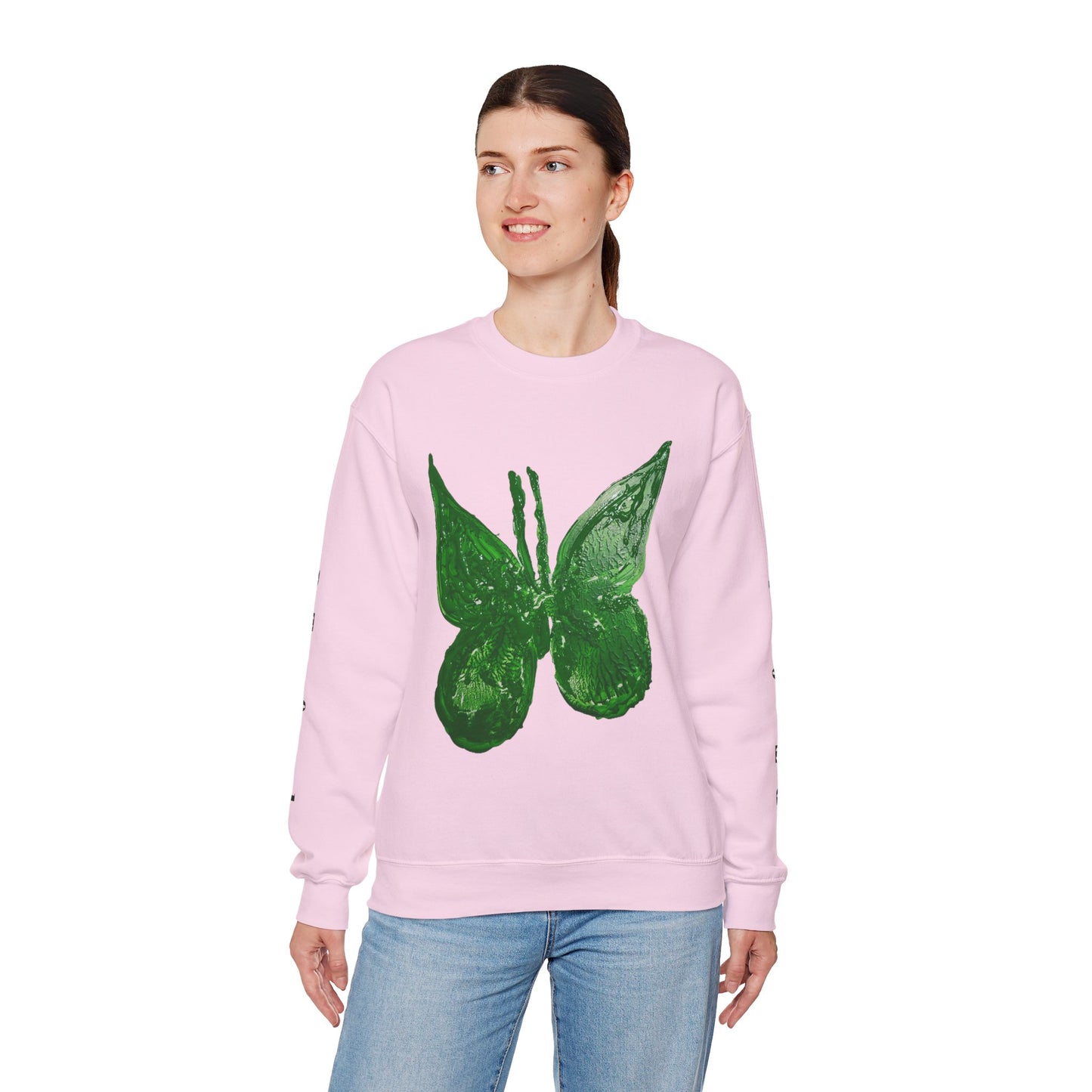 GREEN BUTTERFLY CREWNECK SWEATSHIRT