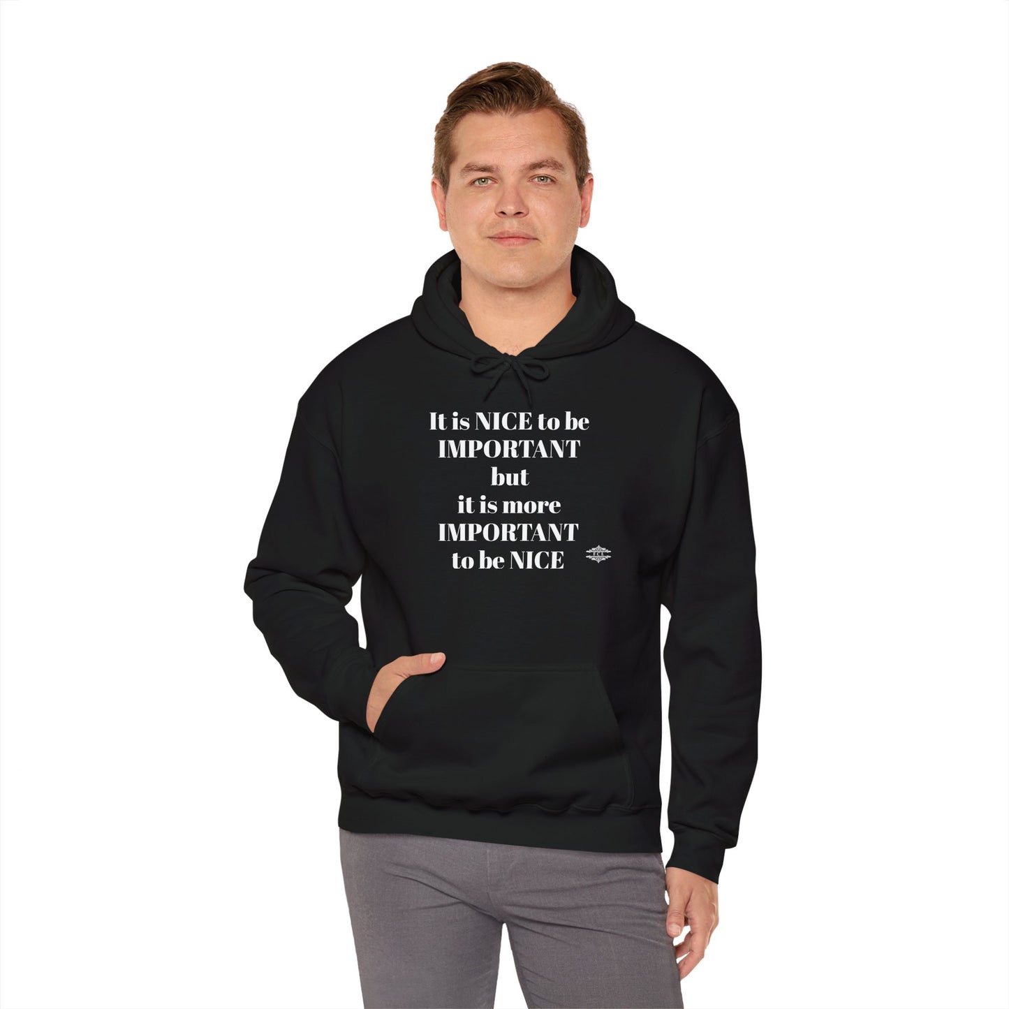 BE NICE HOODED SWEATSHIRT
