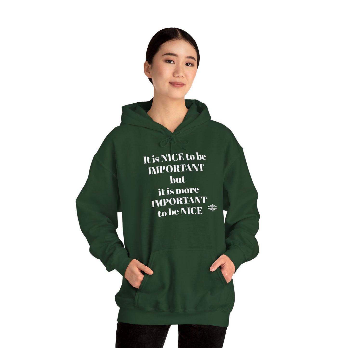 BE NICE HOODED SWEATSHIRT