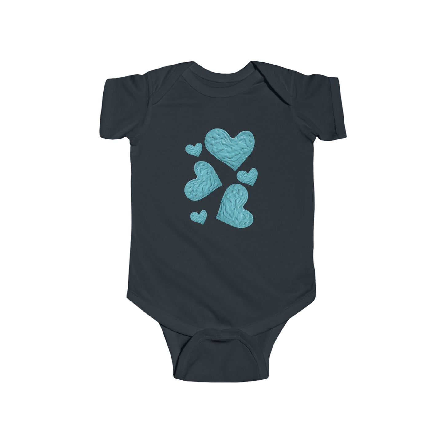 BLUE HEART INFANT BODYSUIT
