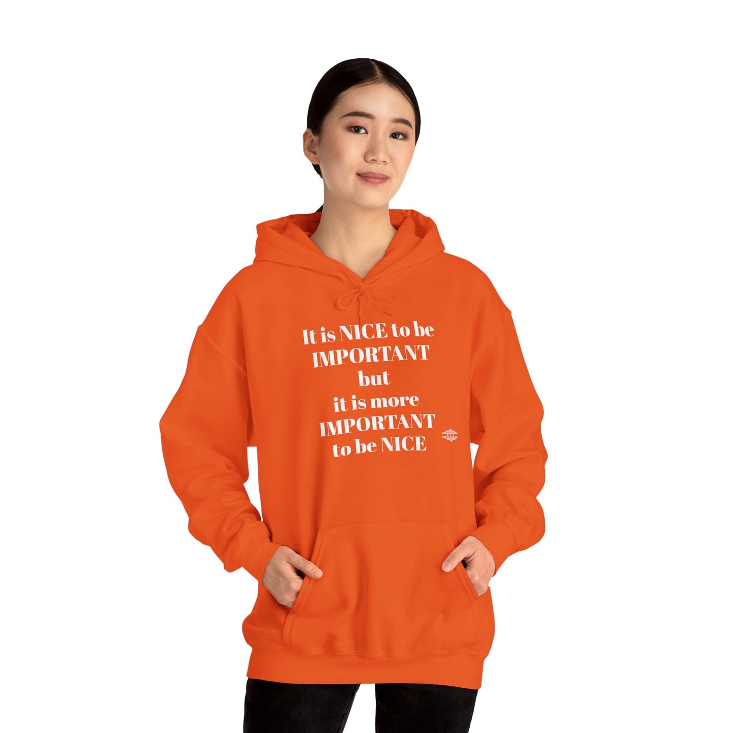 BE NICE HOODED SWEATSHIRT