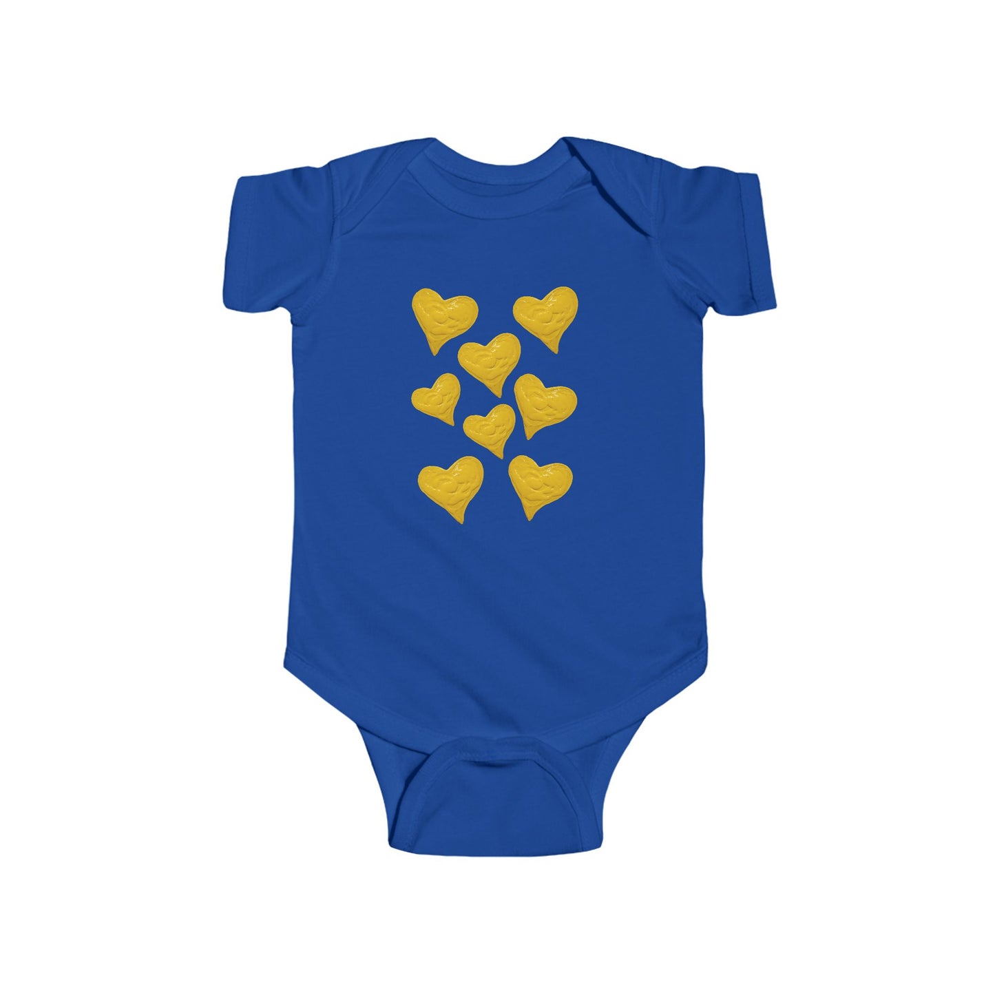 CUTE YELLOW HEART INFANT BODYSUIT