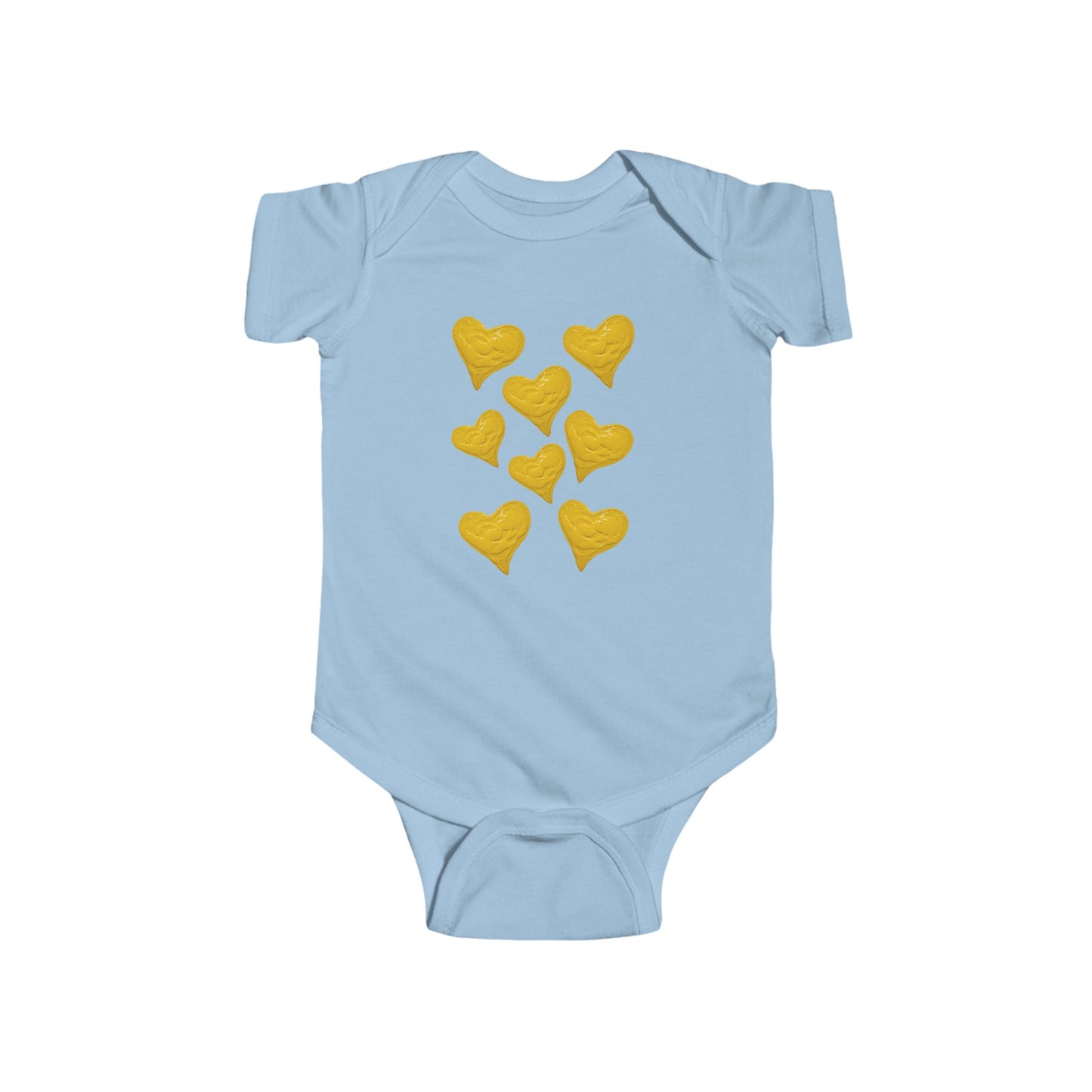 CUTE YELLOW HEART INFANT BODYSUIT