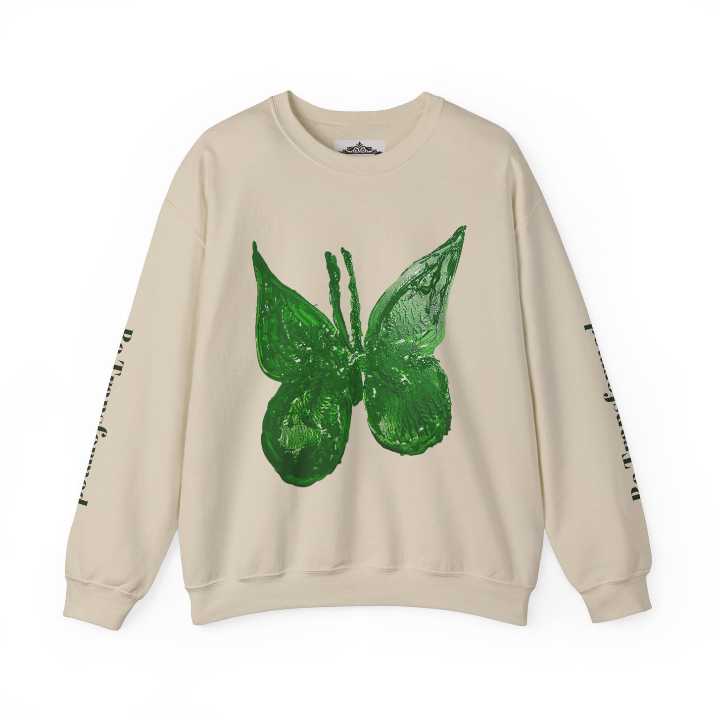 GREEN BUTTERFLY CREWNECK SWEATSHIRT
