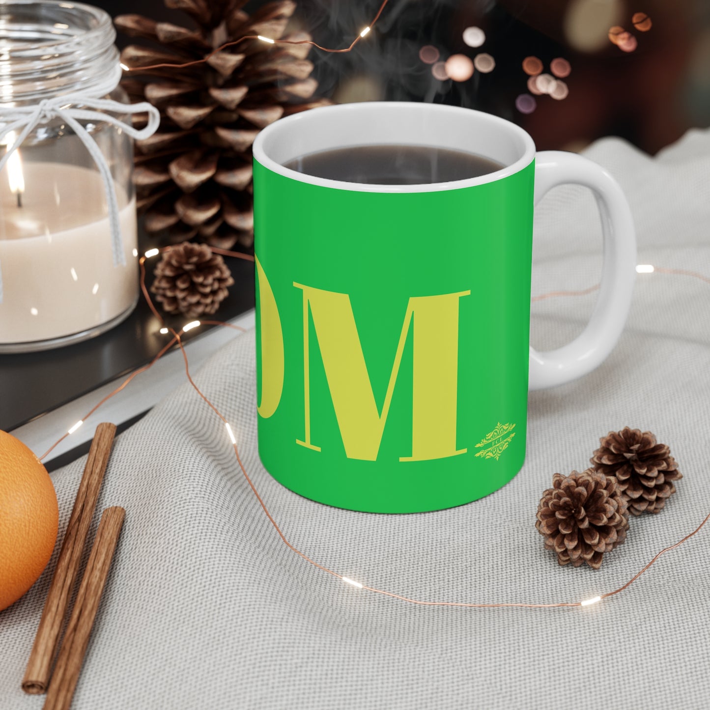 BRIGHT GREEN MOM MUG
