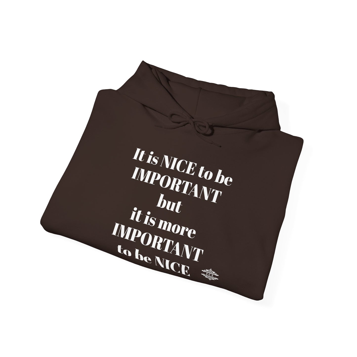 BE NICE HOODED SWEATSHIRT