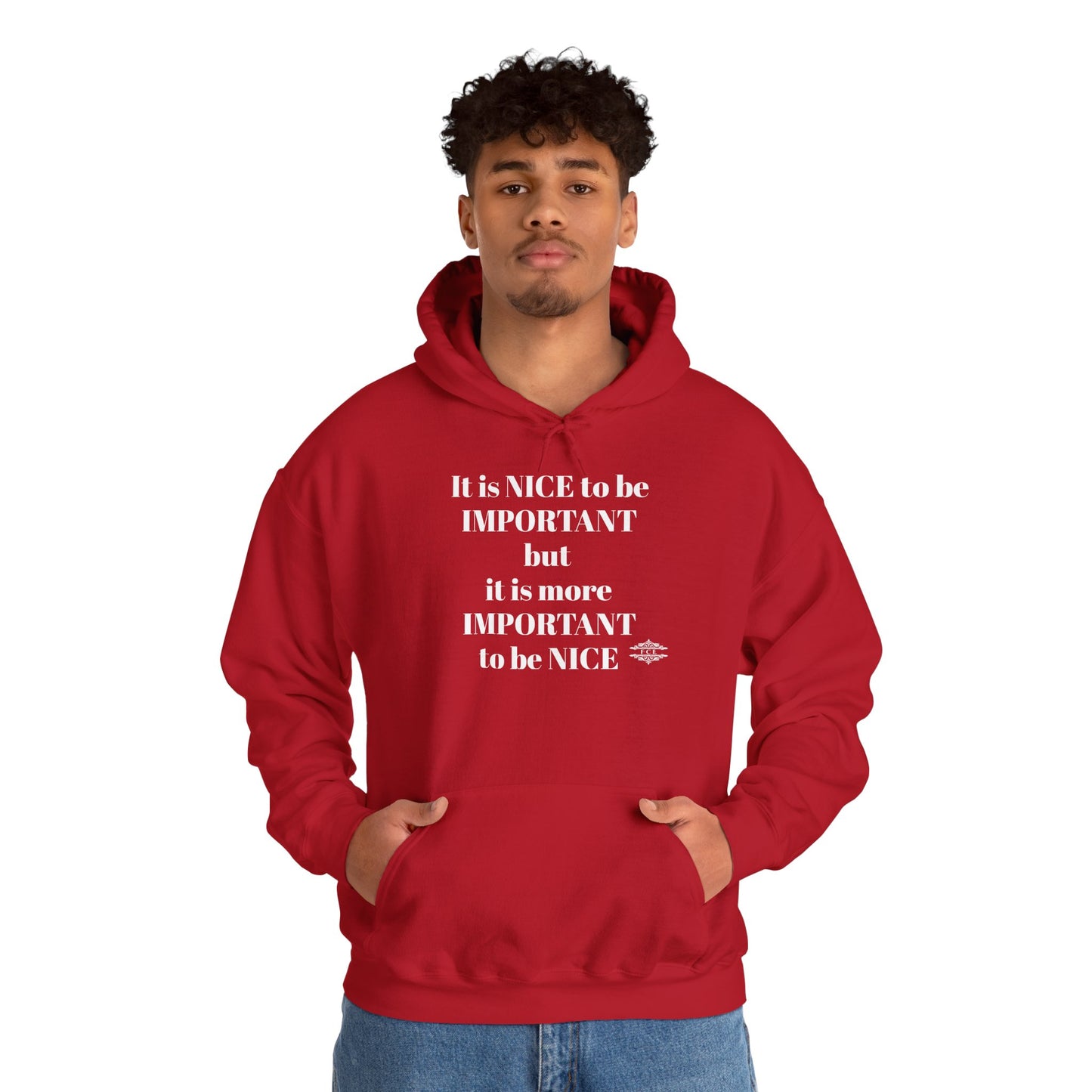 BE NICE HOODED SWEATSHIRT