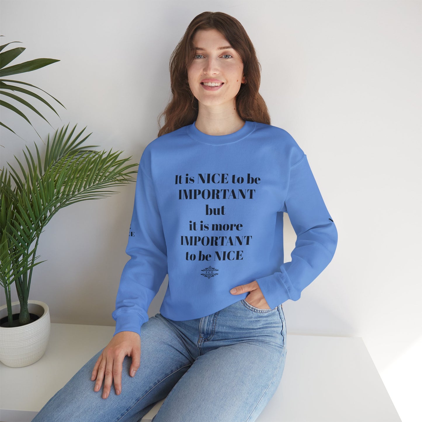IT IS IMPORTANT CREWNECK SWEATSHIRT