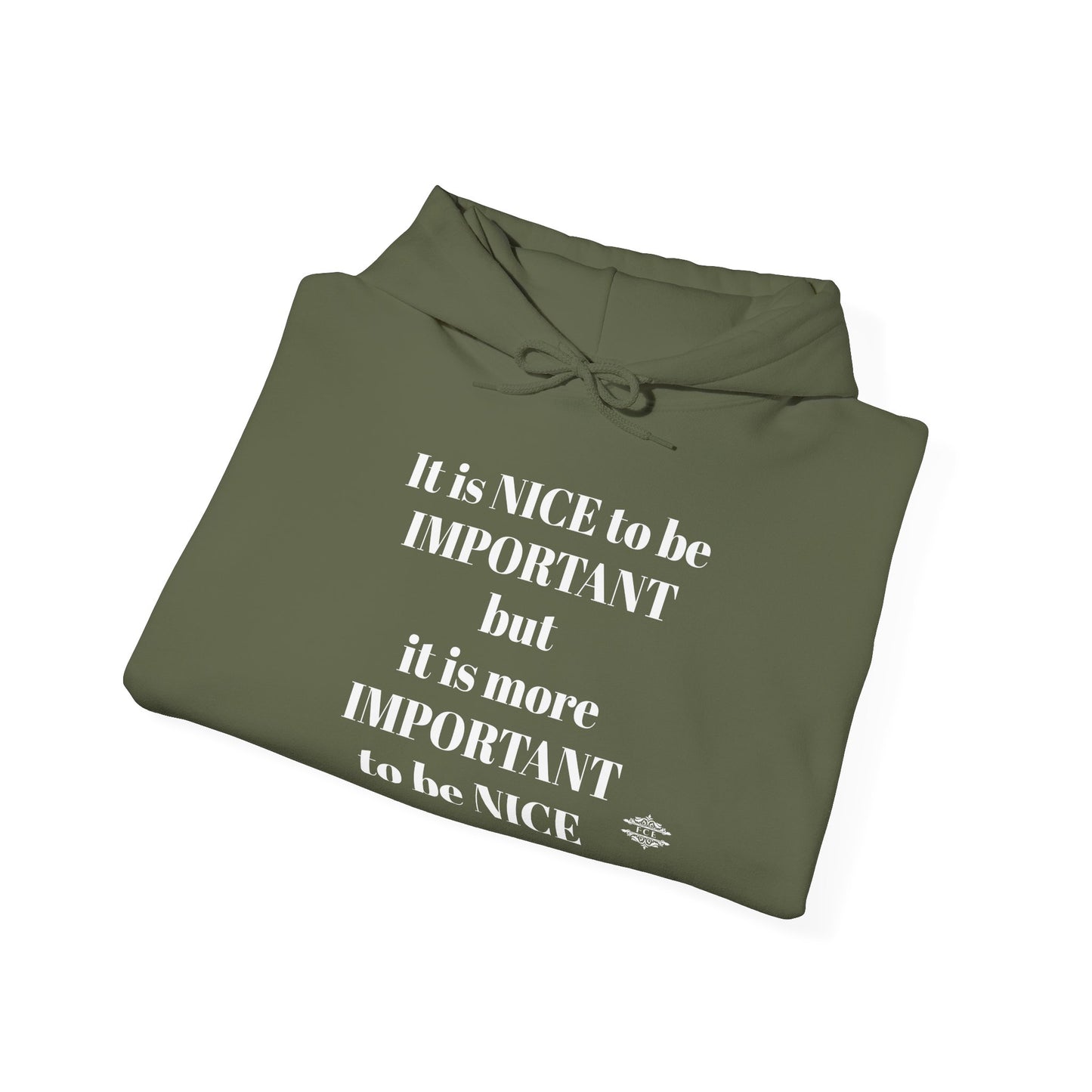 BE NICE HOODED SWEATSHIRT