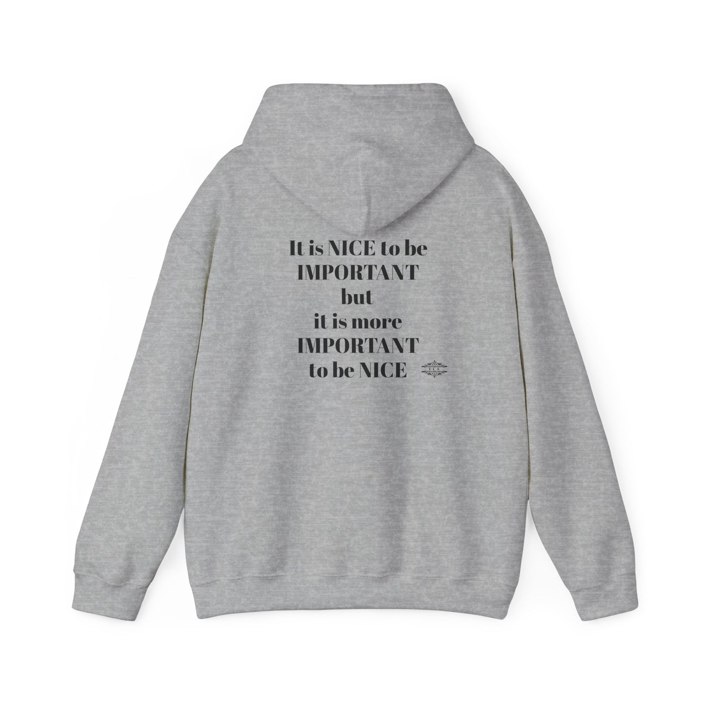 BE NICE HOODED SWEATSHIRT