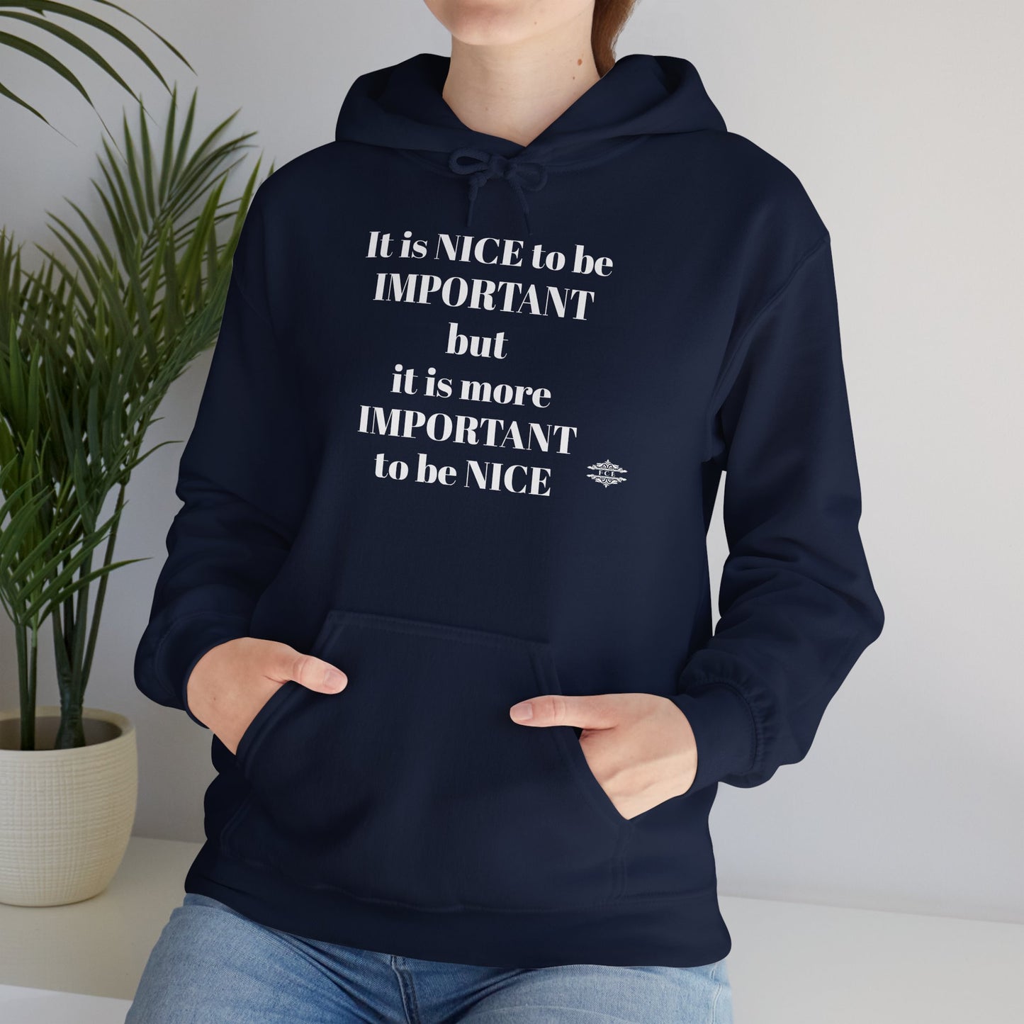 BE NICE HOODED SWEATSHIRT