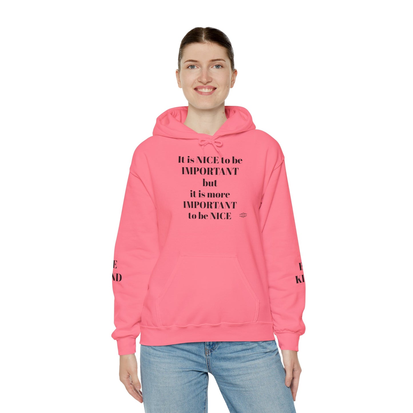 BE NICE HOODED SWEATSHIRT