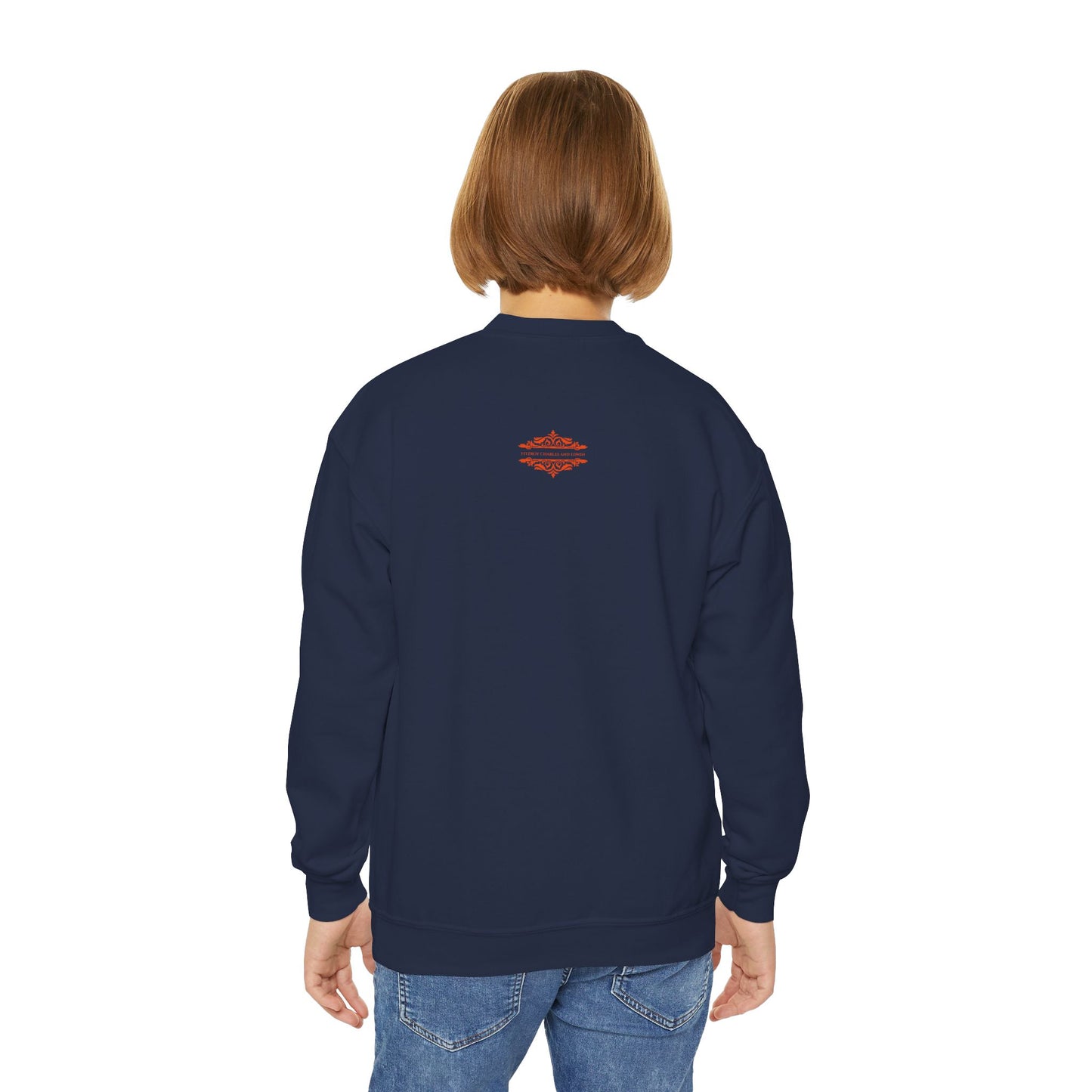 YOUTH SWEATSHIRT WITH FUN YELLOW HEARTS