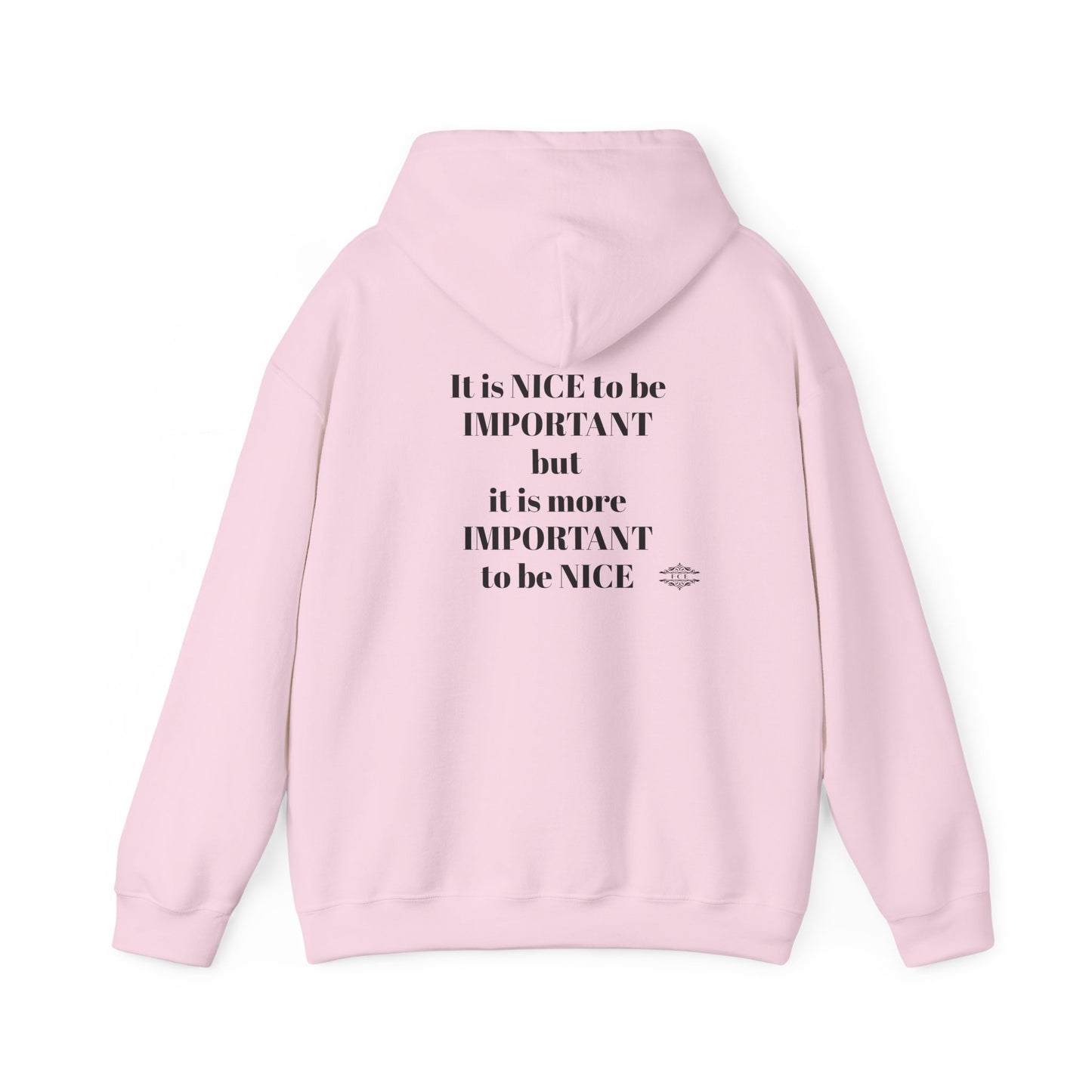BE NICE HOODED SWEATSHIRT