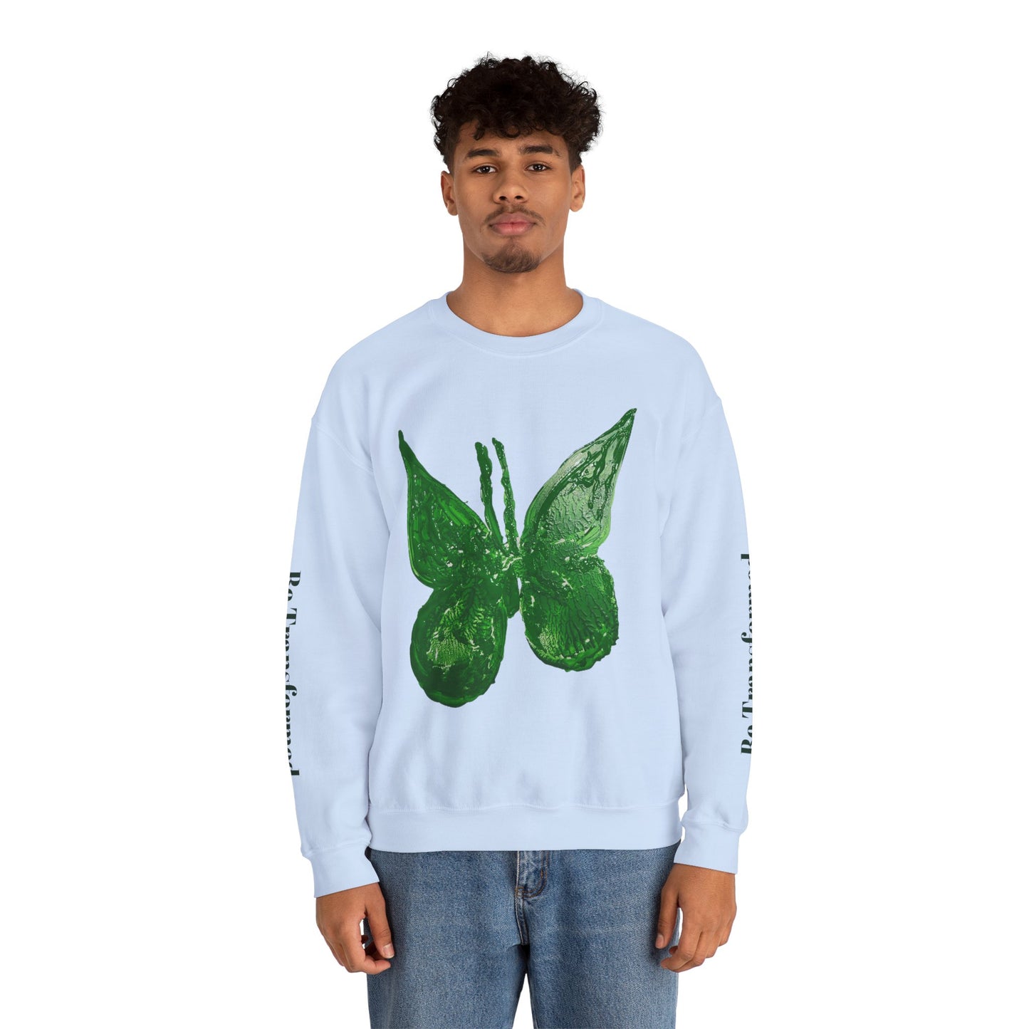 GREEN BUTTERFLY CREWNECK SWEATSHIRT