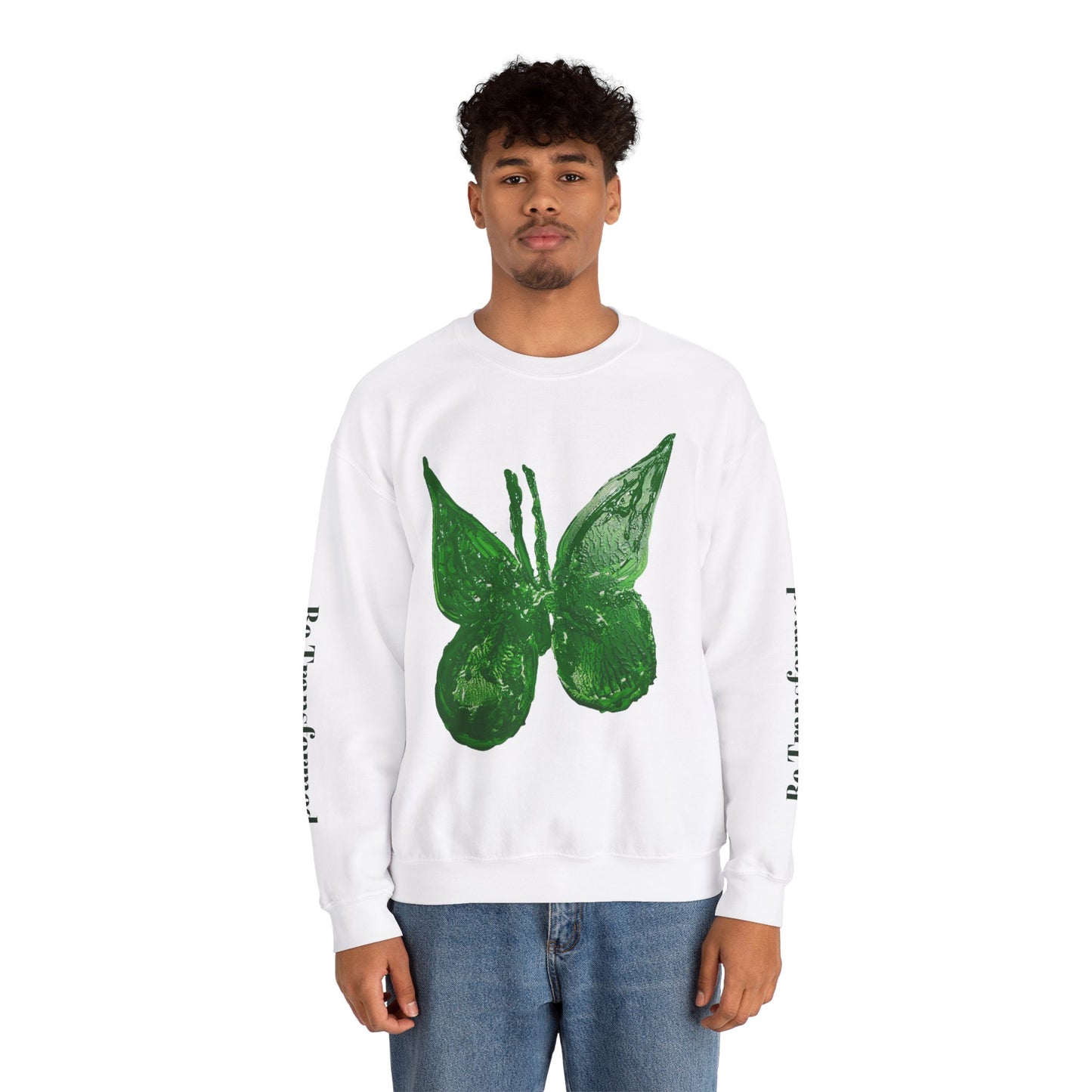 GREEN BUTTERFLY CREWNECK SWEATSHIRT