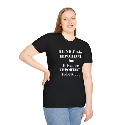 IT IS NICE TO BE IMPORTANT
