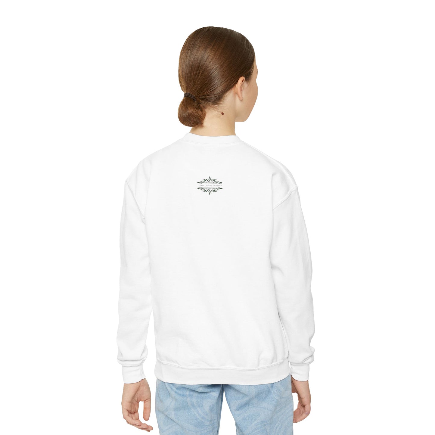 YOUTH SWEATSHIRT WITH FUN YELLOW HEARTS