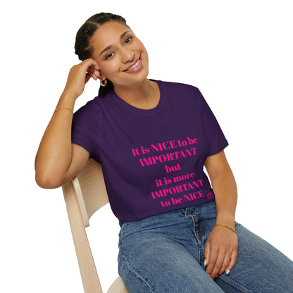 INSPIRATIONAL QUOTE BE NICE TEE