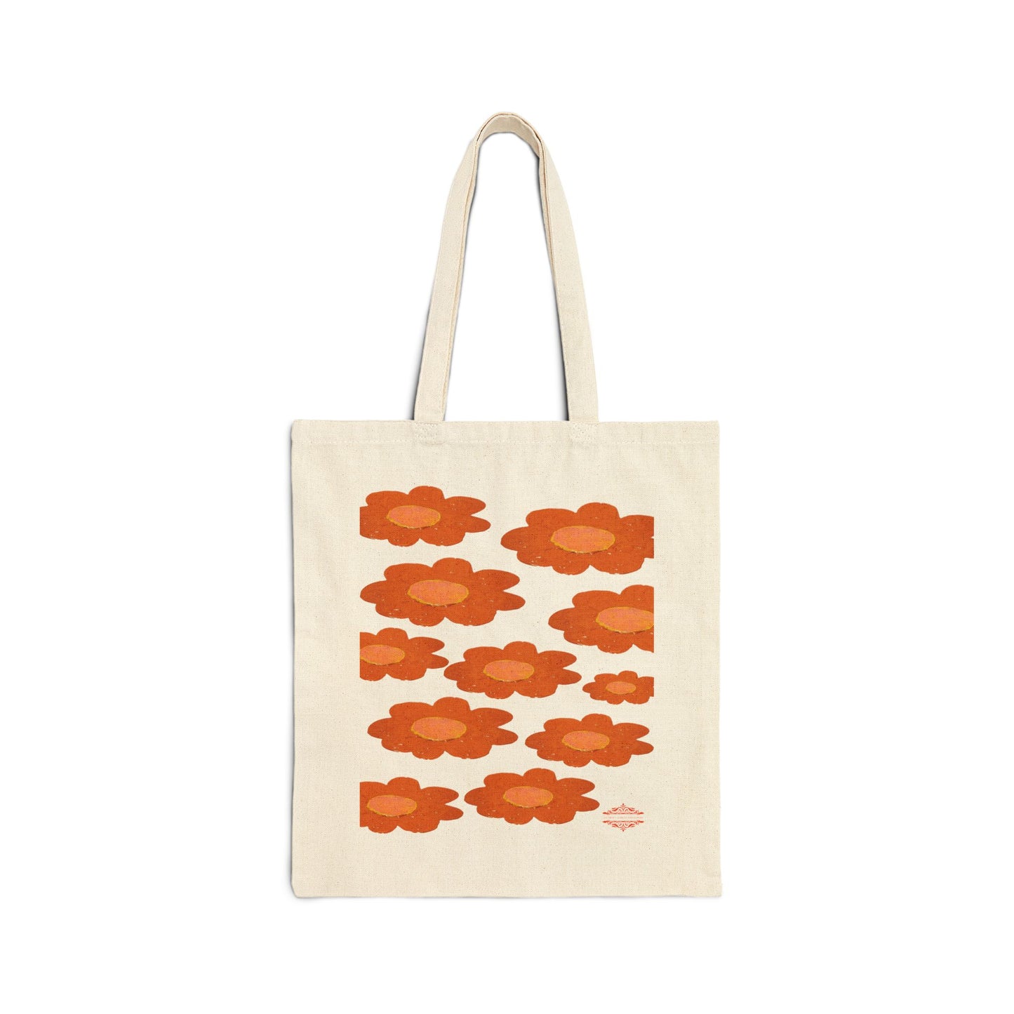 ECO-FRIENDLY VINTAGE FLORAL CANVAS TOTE BAG