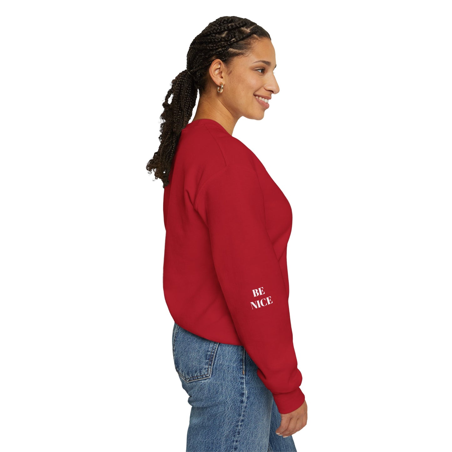 BE NICE CREWNECK SWEATSHIRT DARK COLORS