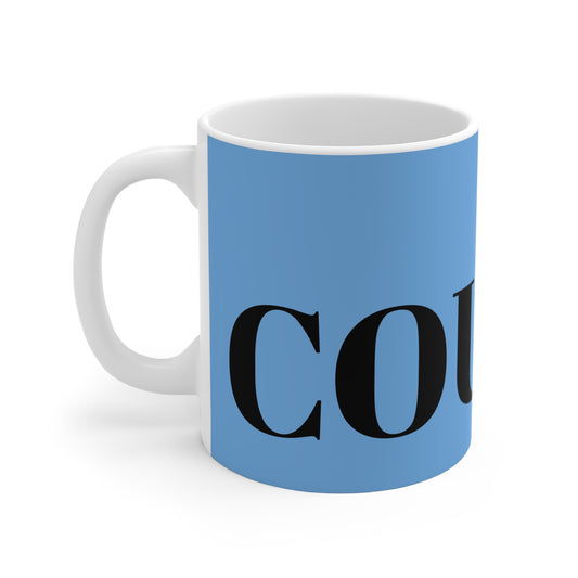 BLUE AND BLACK COUSIN MUG