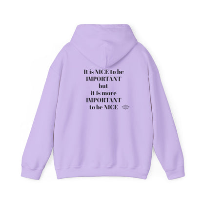 BE NICE HOODED SWEATSHIRT