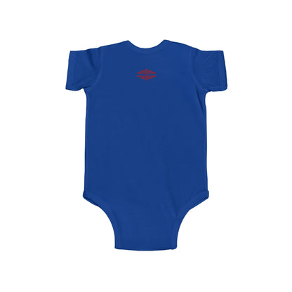 PLAYFUL RED PATTERN INFANT BODYSUIT