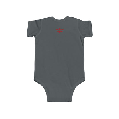 PLAYFUL RED PATTERN INFANT BODYSUIT