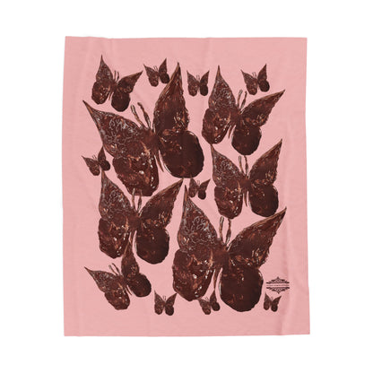 ROSE PINK VELVETEEN PLUSH BLANKET