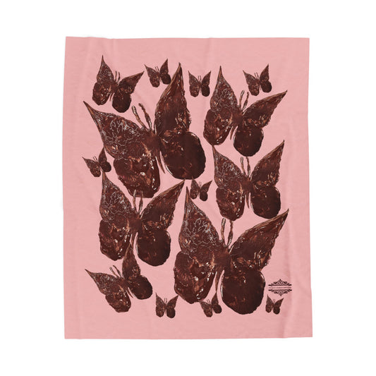 ROSE PINK VELVETEEN PLUSH BLANKET