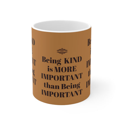 LIGHT BROWN BE KIND MUG