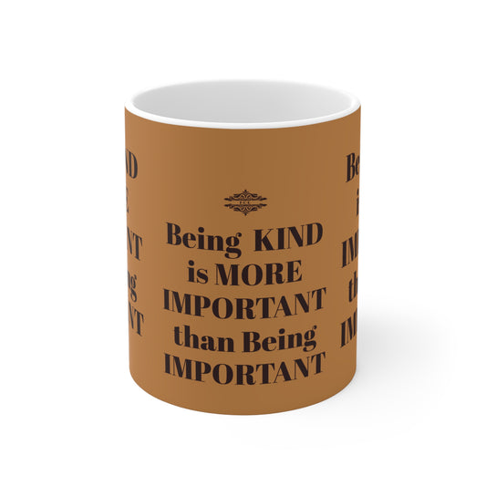 LIGHT BROWN BE KIND MUG