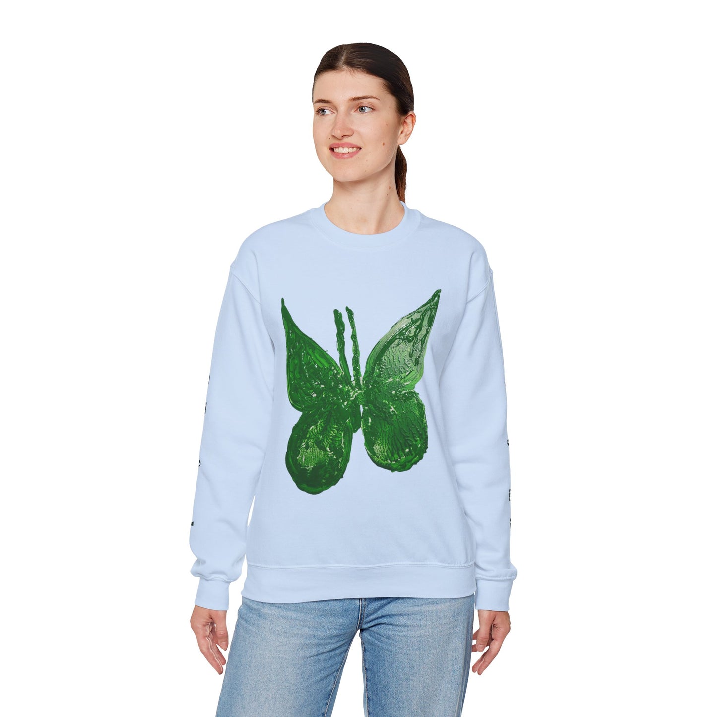 GREEN BUTTERFLY CREWNECK SWEATSHIRT