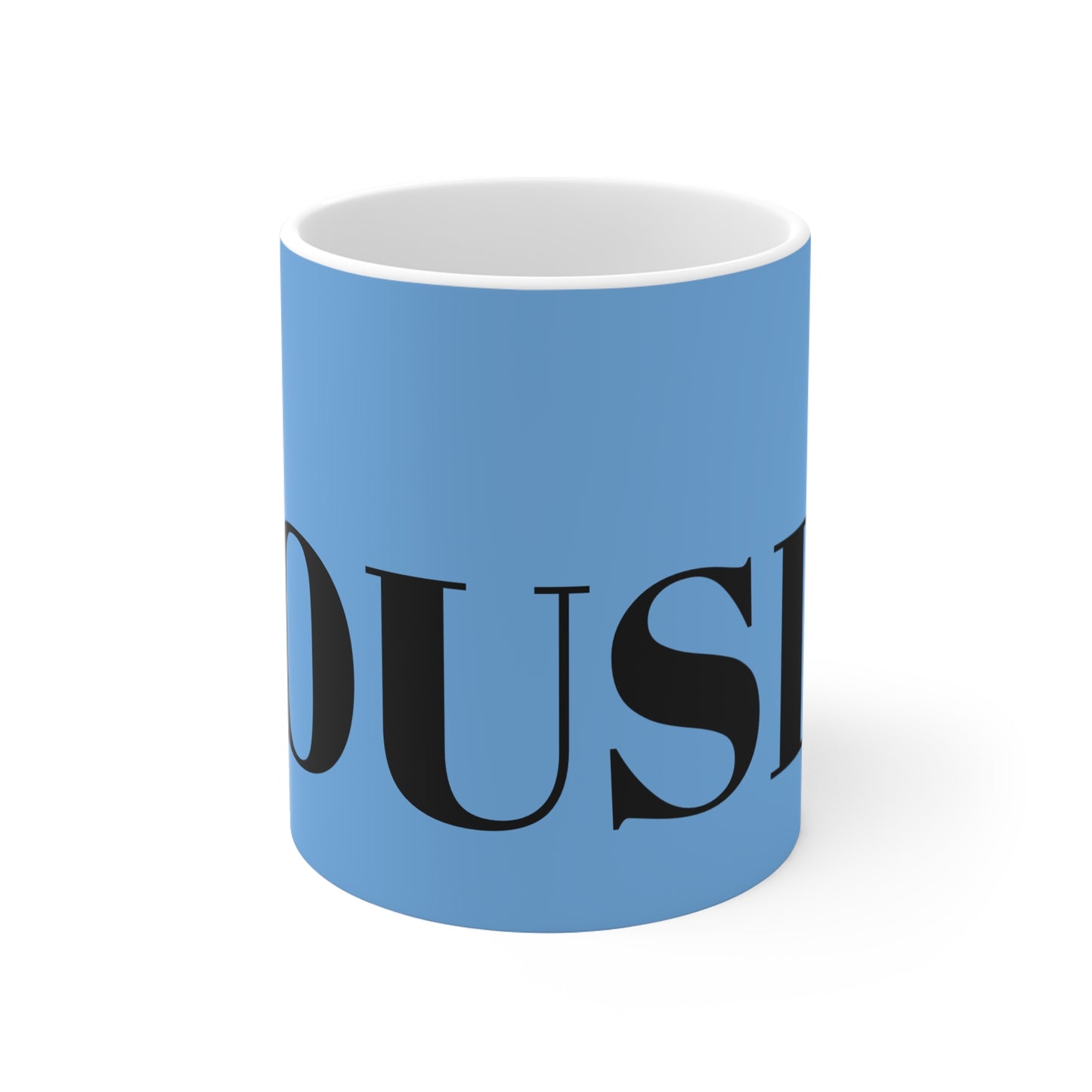 BLUE AND BLACK COUSIN MUG