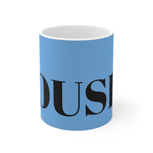 BLUE AND BLACK COUSIN MUG