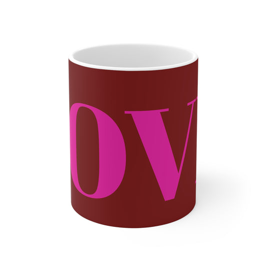 BRIGHT PINK LOVE MUG