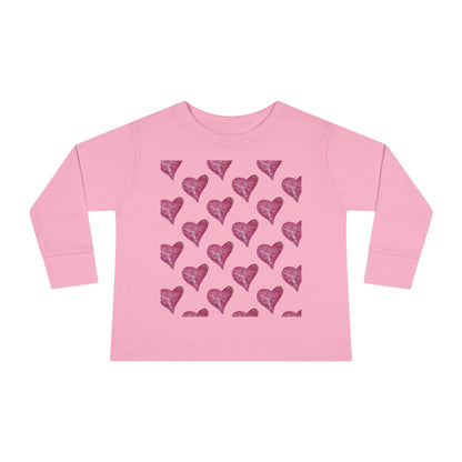 SWIRLY HEARTS TODDLER LONG SLEEVE TEE