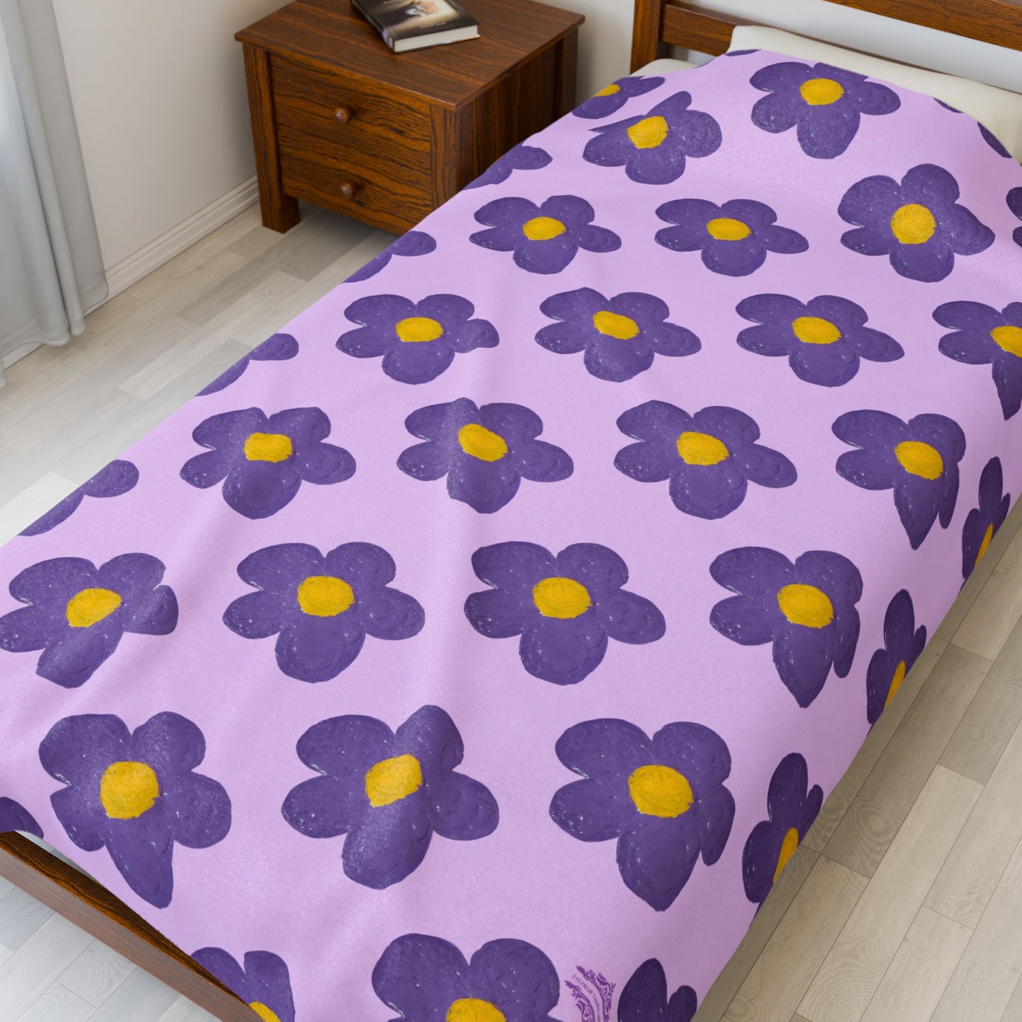 LAVENDER VELVETEEN PLUSH BLANKET