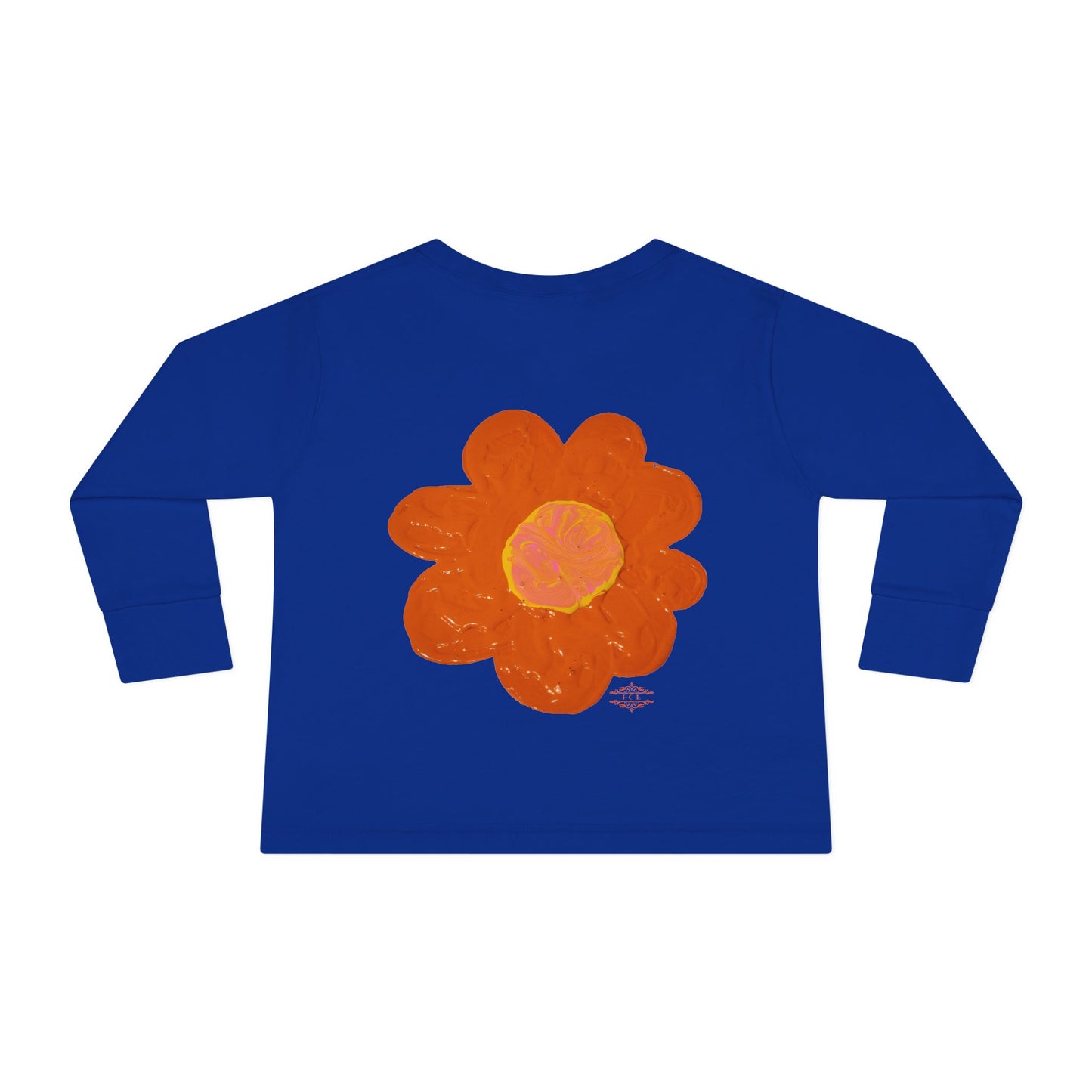 BIG ORANGE FLOWER TODDLER LONG SLEEVE TEE