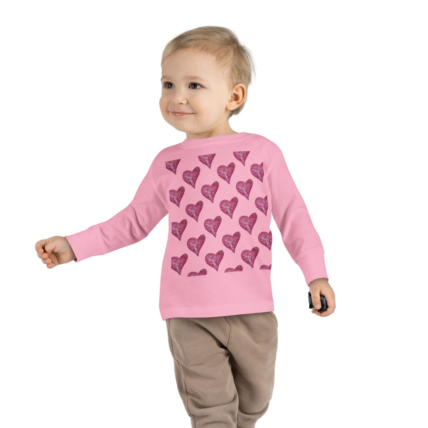 SWIRLY HEARTS TODDLER LONG SLEEVE TEE
