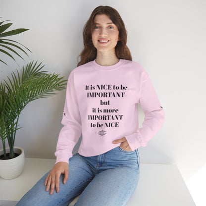 IT IS IMPORTANT CREWNECK SWEATSHIRT
