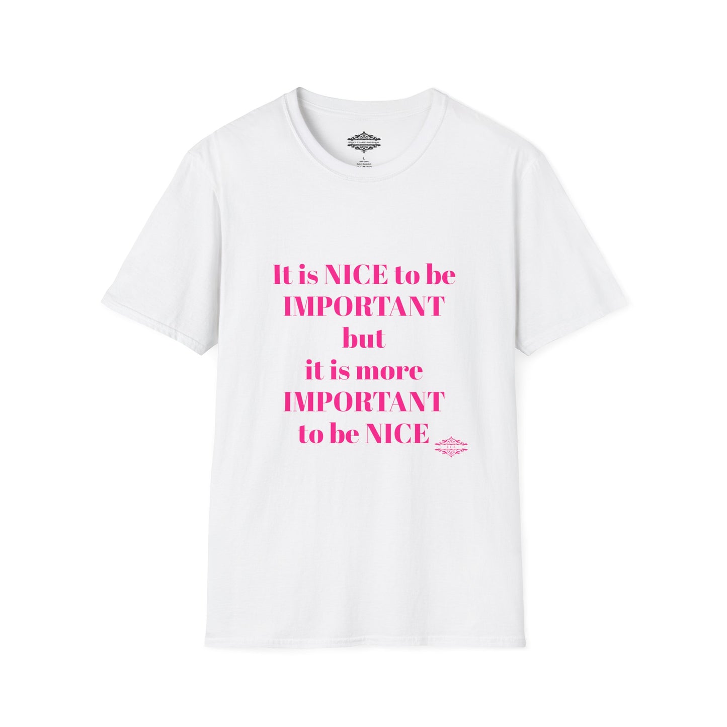 INSPIRATIONAL QUOTE BE NICE TEE