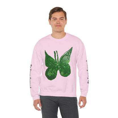 GREEN BUTTERFLY CREWNECK SWEATSHIRT