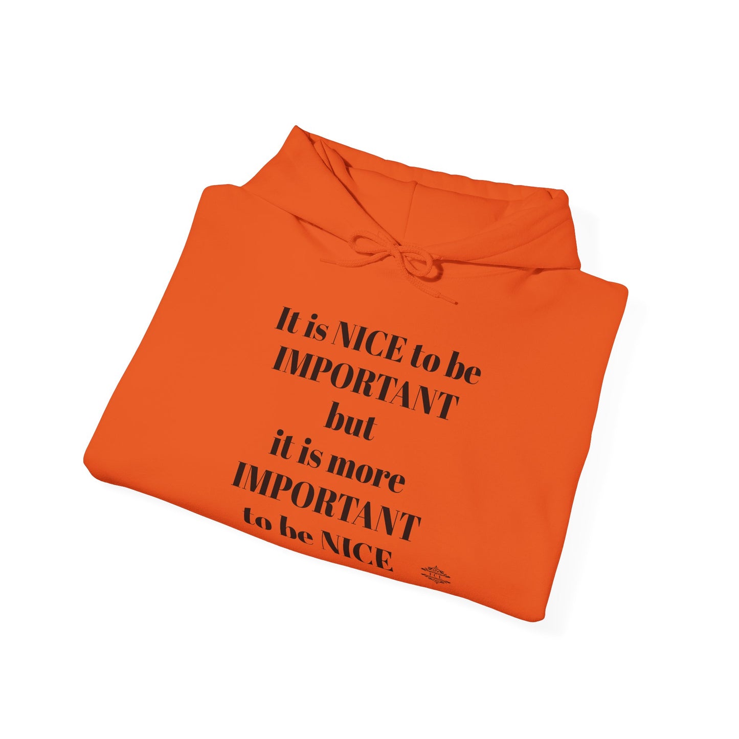 BE NICE HOODED SWEATSHIRT